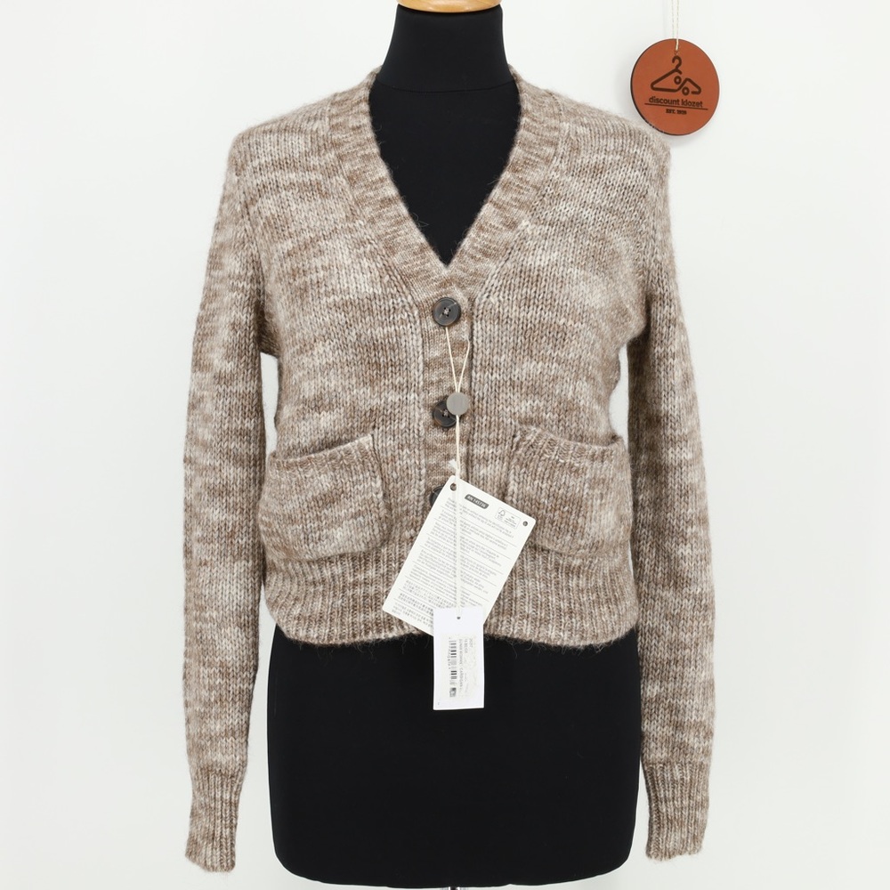 SUN68 Women‎ Alpaca Cotton Blend Marled Knit Cardigan Sweater Size Small NWT